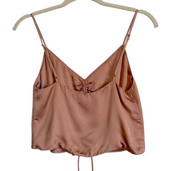 ARITZIA WILFRED VERSO HEIRLOOM PINK ROSE SATIN RUCHED TANK TOP SIZE XS - Picture 6 of 14